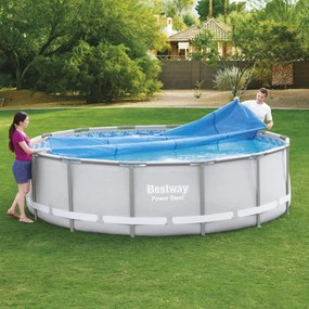 Bestway Cobertura de piscina solar Flowclear 427 cm