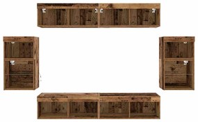 Prateleira flutuante vidaXL 2 pcs Madeira antiga 40x28.5x40 cm Madeira