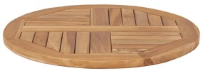 Tampo de mesa redondo 2,5 cm 60 cm madeira teca maciça