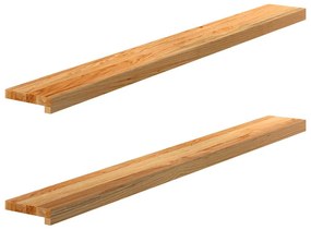vidaXL Soleiras da janela 2 pcs 140x15x2 cm carvalho castanho-claro