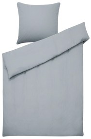 Conjunto de capas de edredão em algodão acetinado cinzento claro 135 x 200 cm AVONDALE Beliani