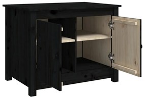 Mesa de centro 71x49x55 cm pinho maciço preto