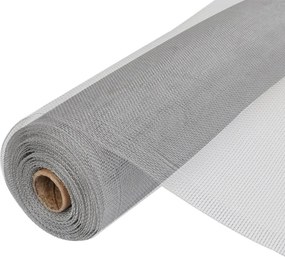 vidaXL Rede mosquiteira em alumínio 100x500 cm prateado