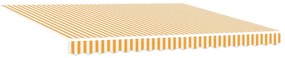 Toldo Retrátil Amarelo e Branco 400x300 cm Alumínio e Poliéster