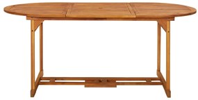 9 pcs conj. de jantar para jardim 180x90x75 cm acácia maciça