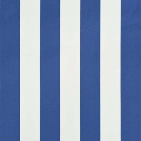 Toldo retrátil 400x150 cm azul e branco