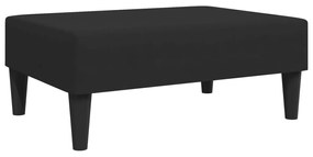2 pcs conjunto de sofás veludo preto