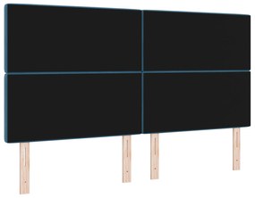 Cabeceira com Botões de Cristal Tuftada Azul Escura 180 cm Veludo