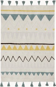 Tapete infantil lavável artesanal em algodão Azteca