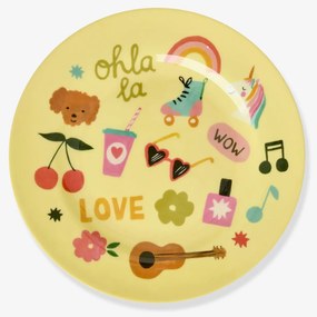 Prato pequeno de melamina UNICORN LOVE rice amarelo-pastel