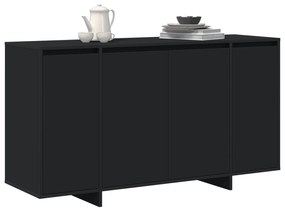 Buffet Preto Preto Madeira Engenheirada 135 x 41 x 75 cm