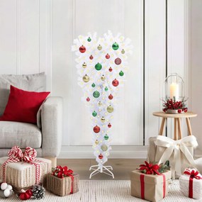 vidaXL Árvore de Natal Artificial com 150 LEDs Branco 120 cm PVC e Aço
