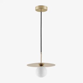 Lâmpada De Teto Suspensa Com Bola De Cristal Jorien Amarelho Ouro - Sklum