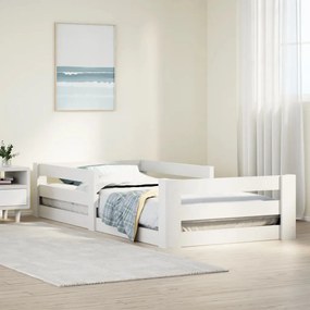 vidaXL Cama sem colchão 90x190 cm madeira de pinho maciça branco