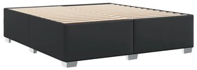 Estrutura de cama 200x200 cm couro artificial preto
