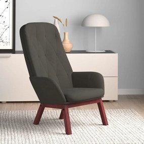 Cadeira de descanso veludo cinzento-escuro