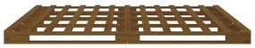 Cama de paletes 140x190 cm pinho maciço castanho mel