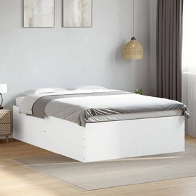 Estrutura de cama 120x190 cm derivados de madeira branco