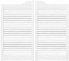Portas de batente design de persiana 1-Par 90x100 cm branco