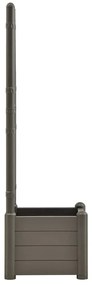 Vaso/floreira de jardim com treliça 43x43x142 cm PP antracite