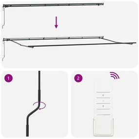 Toldo Retrátil Automático Listrado Vermelho e Branco 600x350 cm