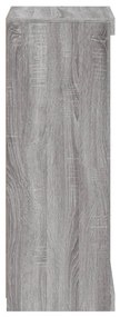 Aparador com luzes LED 41x37x100 cm cinzento sonoma