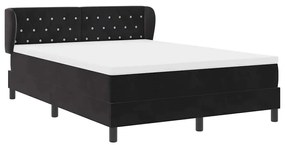 Cama Box com Colchão vidaXL Preto 140x200 cm Veludo
