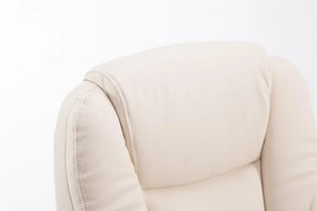 Cadeira de escritório Pacific com apoio para os pés Creme
