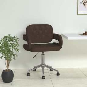 vidaXL Cadeira jantar giratória couro artificial castanho