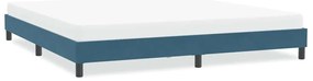 vidaXL Estrutura de cama sem colchão 200x220 cm veludo azul-escuro