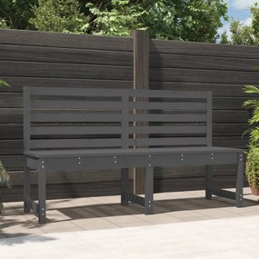 vidaXL Banco de jardim 157,5 cm madeira de pinho maciça cinzento