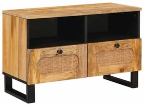 vidaXL Gabinete para TV com gaveta Castanho 70 x 33,5 x 46 cm