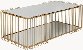 Mesa de centro com tampo de vidro espelhado Wire