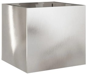 Vasos/floreiras 2 pcs 32x30x29 cm aço inoxidável prateado