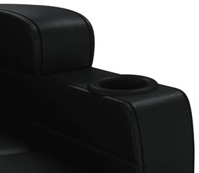 Poltrona de massagens couro artificial preto
