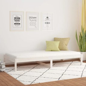 Sofá-cama sem colchão 90x200 cm madeira de pinho maciça branco