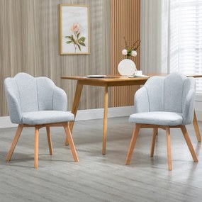 Conjunto de 2 Cadeiras Fluffy - Azul Claro - Design Nórdico