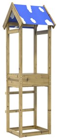 vidaXL Torre de Brincar Castanho Madeira Sólida Impregnada