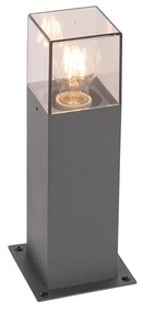 Candeeiro de pé moderno para exterior 30 cm cinzento escuro IP44 - Denmark