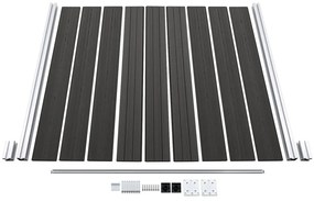 Painel de vedação WPC 180x186 cm preto