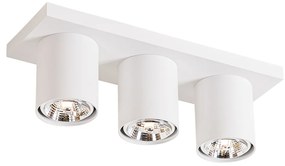 Candeeiro de teto moderno branco 3 luzes - Tubo