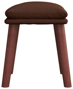 Apoio de pés 45x29,5x35 cm couro artificial castanho