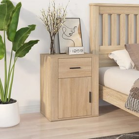 vidaXL Mesa de cabeceira 50x36x60 cm derivados madeira carvalho sonoma