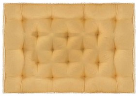 Almofadão para sofá de paletes 120x80x10 cm amarelo