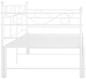 Estrutura sofá-cama de puxar 90x200 cm metal branco
