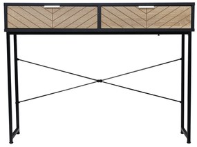 Mesa Consola 100x30x75cm Mesa de Entrada Moderno com 2 Gavetas de Arma