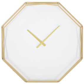 RELÓGIO DE PAREDE OCTAGONAL DOURADO CM 56X6,5X56