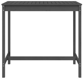 Mesa de jardim 121x82,5x110 cm madeira de pinho maciça cinzento
