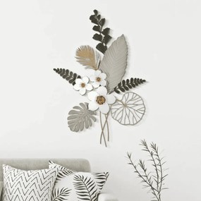 PAINEL DE PAREDE DE FERRO BOUQ 71X4X96,5 CM MULTICOLORIDO