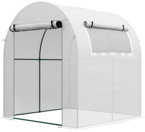 Estufa de Jardim Tipo Túnel – 180x180x200 cm – Porta Enrolável, Janela
